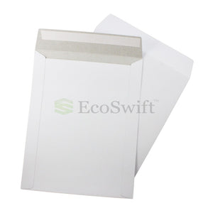 Self-Seal Keep Flat White Cardboard Mailers - 9 x 11 1/2"