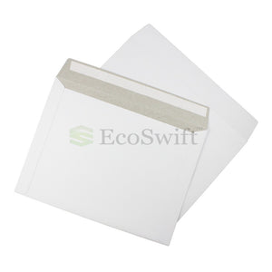 Self-Seal Keep Flat White Cardboard Mailers - 12 1/2 x 9 1/2"