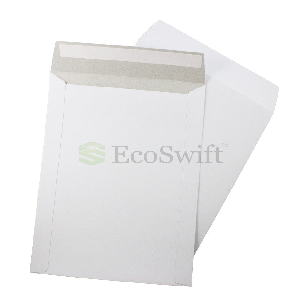 SelfSeal Keep Flat White Cardboard Mailers 9 x 11 1/2" EcoSwift