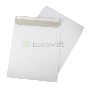 Self-Seal Keep Flat White Cardboard Mailers - 12 3/4 x 15"