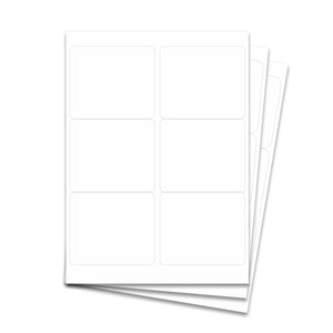 Laser Labels - White, 4 x 3 1/3" (6 Labels per Sheet)