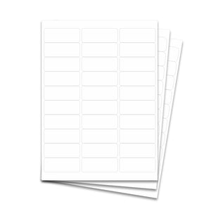 Laser Labels - White, 2 5/8 x 1" (30 Labels per Sheet)